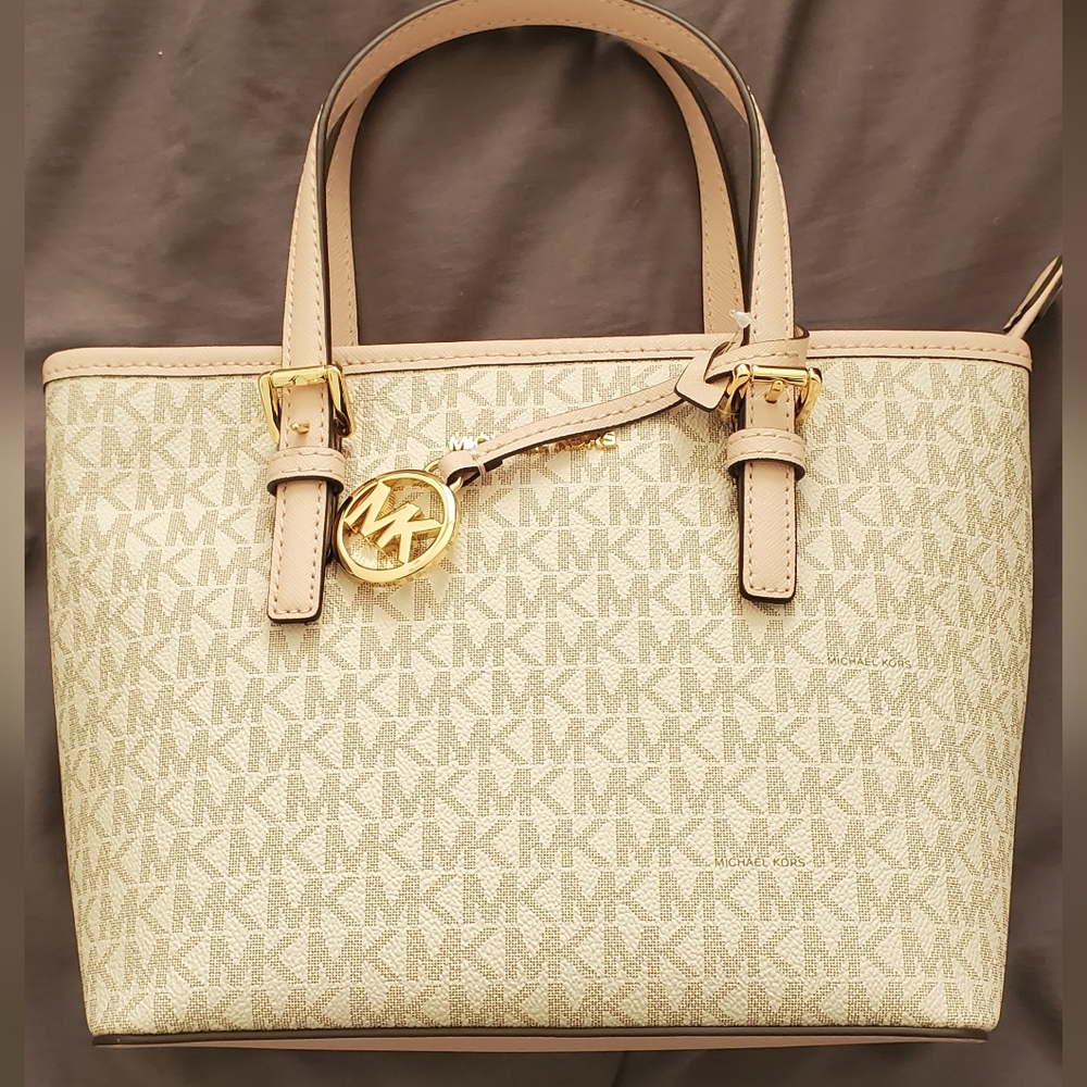 Michael Kors White & Pink Jet Set